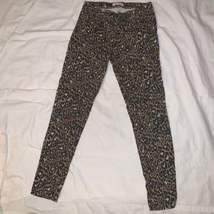 Hot Kiss Low Rise Cheetah Print Jeans